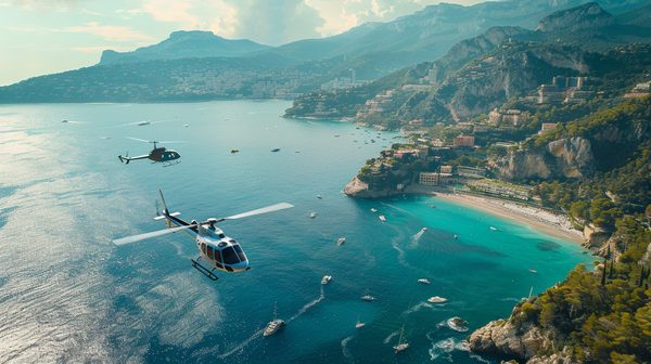 Vol en hélicoptère de Nice à Monaco : réservez seulement pour un week-end